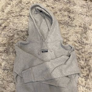 Adidas cropped grey hoodie